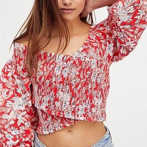 Free People East To West Smocked Top